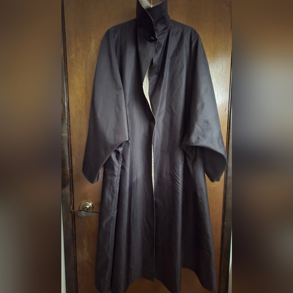 Clifford Michael Reversible Black Tan Pockets water resistant trenchcoat 6 - Picture 1 of 4